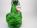 Świecznik z butelki stojący zielony Grolsch z granulatem